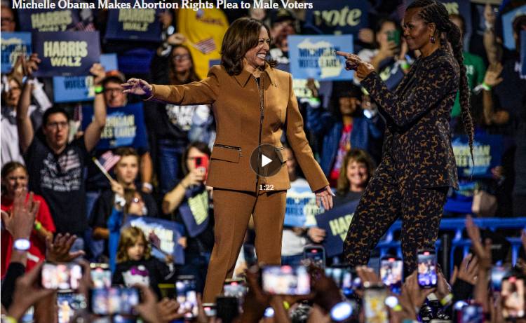 Michelle Obama: "No entreguemos nuestro destino a Trump"