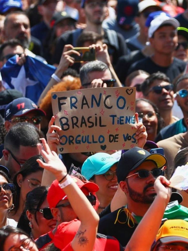 Banderazo argentino en San Pablo en la previa de la F1