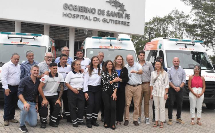 Provincia incorporó 19 ambulancias 0 KM en la Región de Salud Venado Tuerto