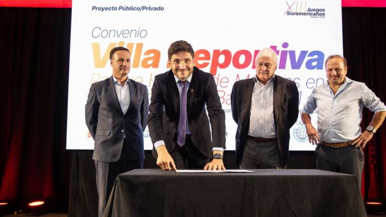 Juegos Suramericanos 2026: firmaron el convenio para construir la Villa Deportiva en Rosario