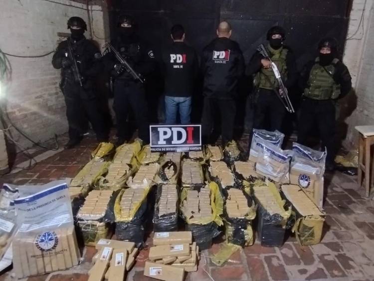 Santa Fe: la PDI secuestró más de 500 kilos de marihuana en un allanamiento