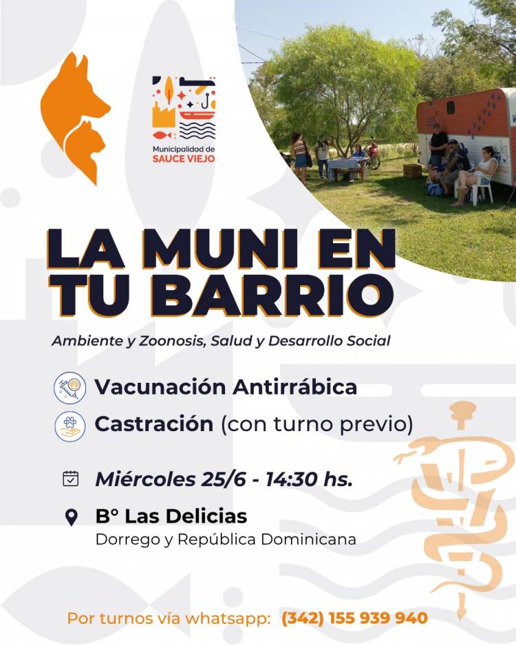 La Muni en tu barrio en barrio Las Delicias de Sauce Viejo 