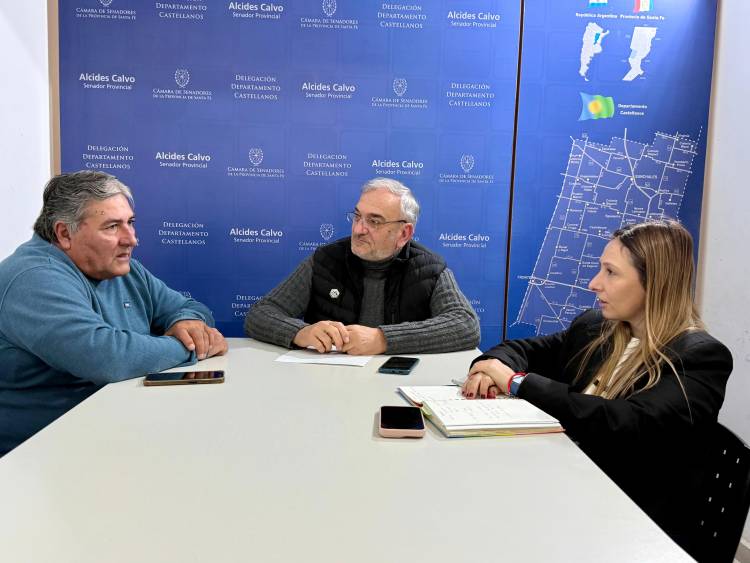 Calvo junto a Chivallero se reunieron con el Presidente Comunal de Coronel Fraga, Valter Larra