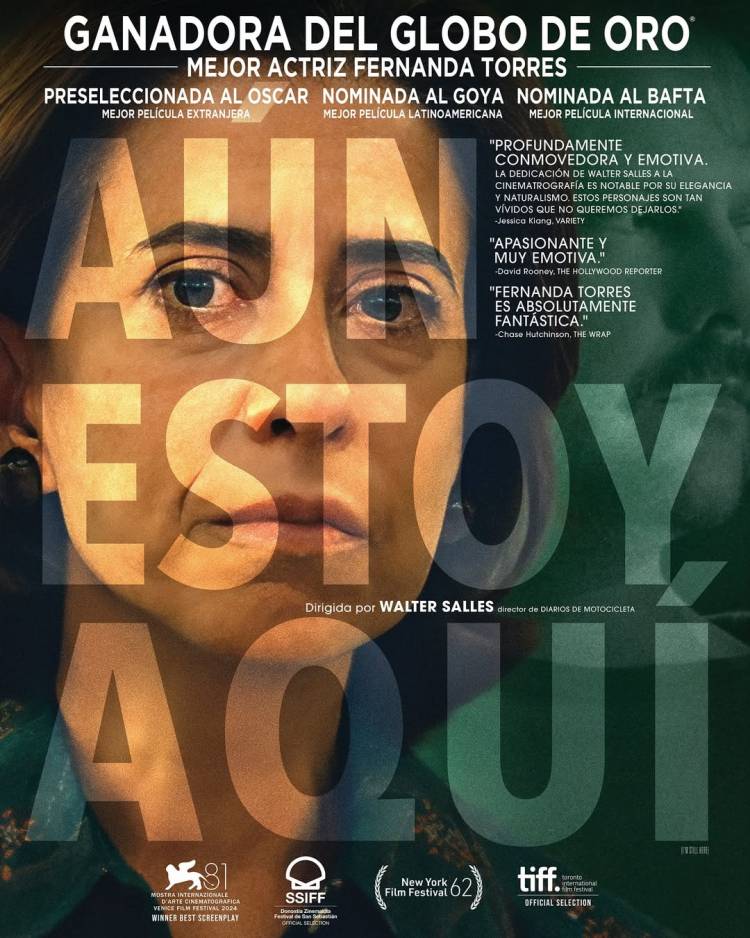 El Ciclo de Cine continúa este martes con la película Aún Estoy Aqui