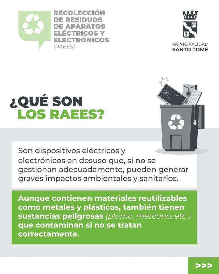La Municipalidad de Santo Tomé y la UTN lanzan una campaña de recolección de residuos electrónicos