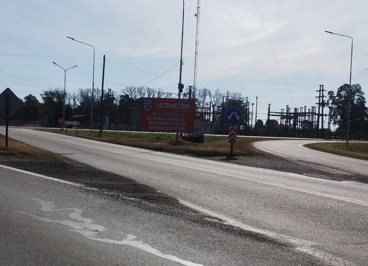 Rutas nacionales sin mantenimiento en la provincia: señalizan con carteles “por el estado catastrófico” en que se encuentran