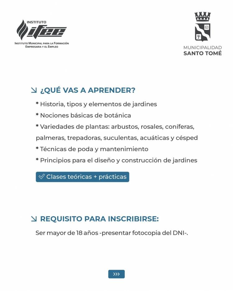 La Municipalidad invita a participar del curso gratuito de Jardinería y Poda en el IFEE