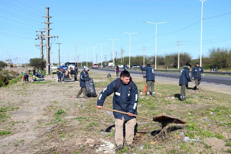 Megaoperativo de limpieza: comenzó la segunda etapa en la Circunvalación Oeste