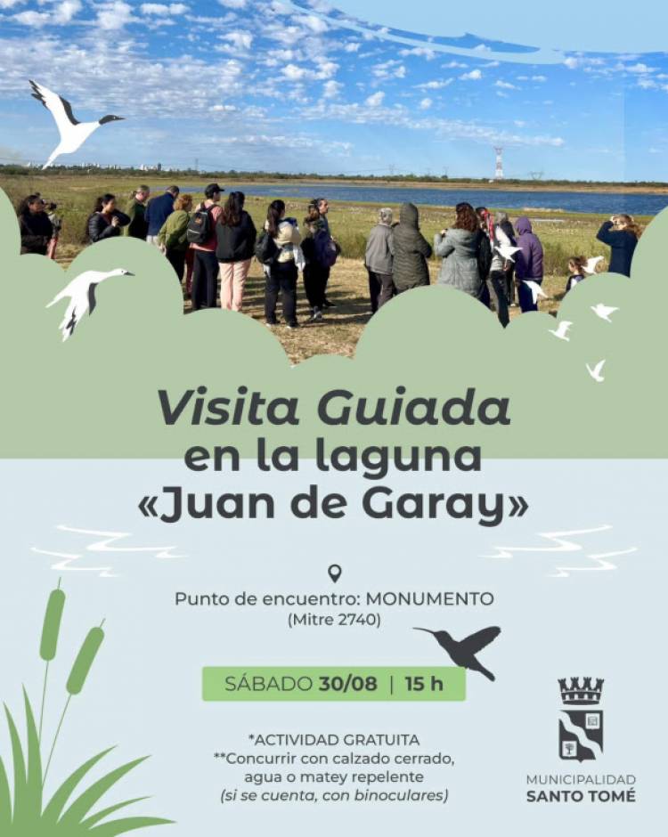 La Municipalidad invita a una nueva edición de la Visita Guiada por la Laguna “Juan de Garay”