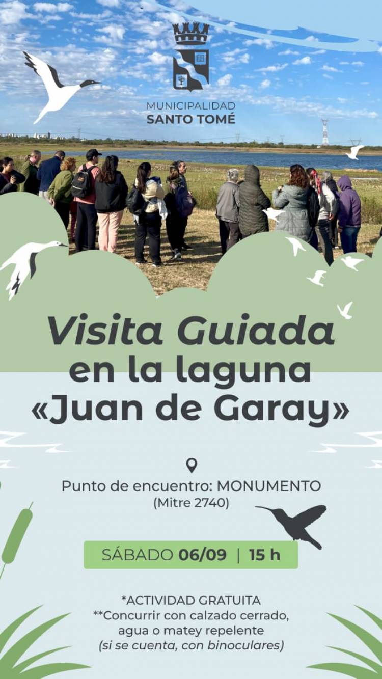 La Municipalidad invita a una nueva edición de la Visita Guiada por la Laguna “Juan de Garay”