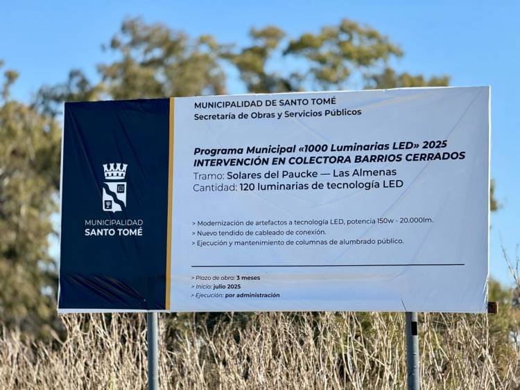 La Municipalidad continúa con el Programa “1000 Luminarias LED”