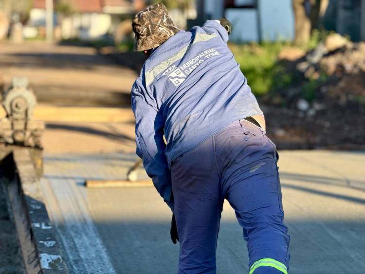 Continúa el Plan de Pavimentación en Santo Tomé