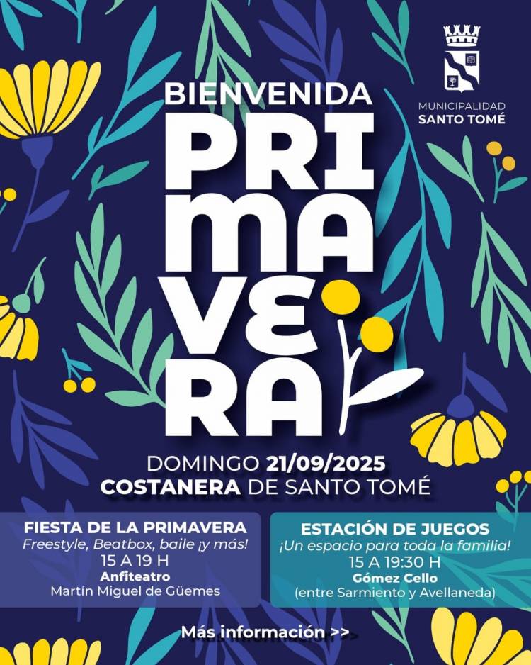 La Municipalidad invita a disfrutar de la Llegada de la Primavera