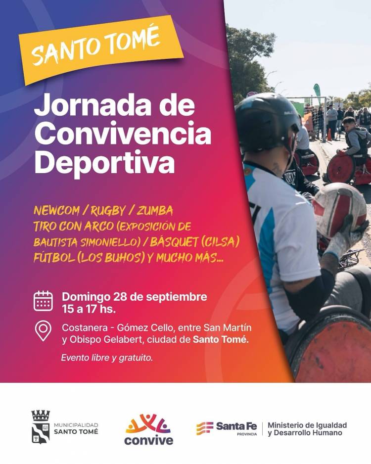 Jornada de Convivencia Deportiva en la Costanera de Santo Tomé