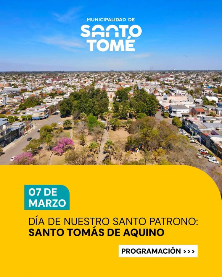 Santo Tomé conmemora el Día de su Santo Patrono con actividades religiosas, culturales y comunitarias