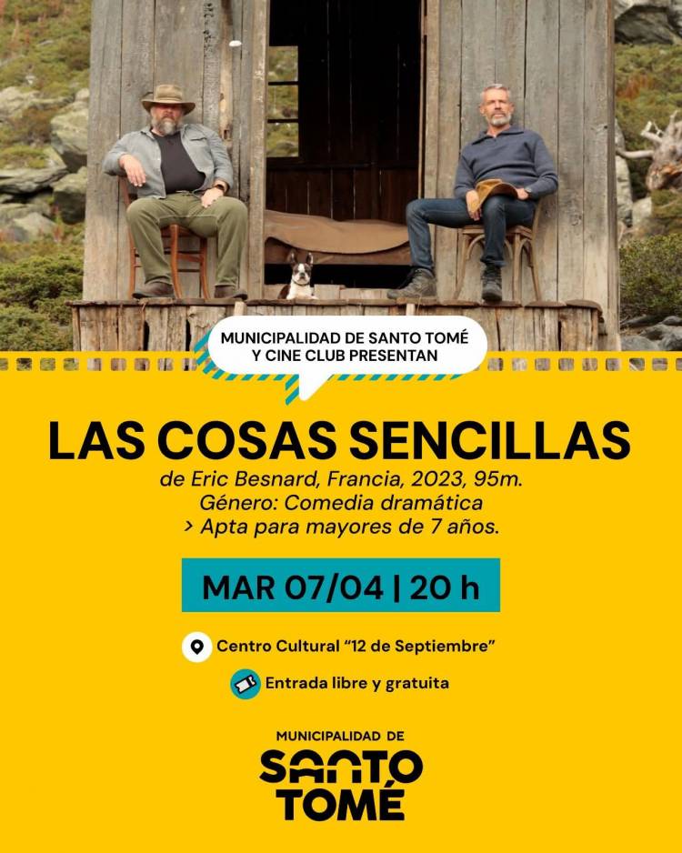 Este martes continúa el Ciclo de Cine con la proyección de “Las Cosas Sencillas”