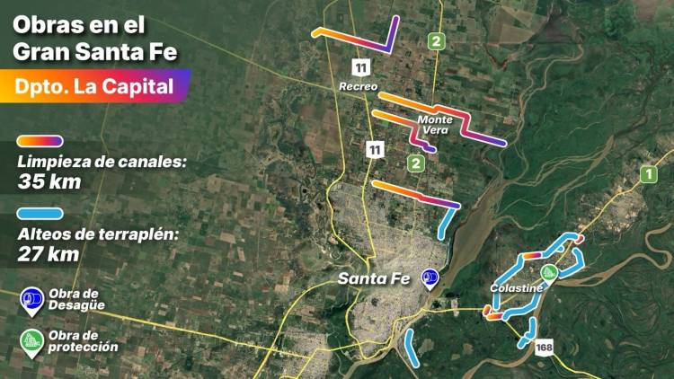 El Gobierno Provincial y la Municipalidad de Santa Fe refuerzan tareas de prevención hídrica en la capital