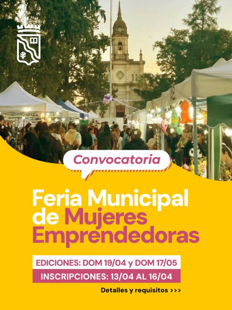 Convocatoria abierta para participar de la Feria Municipal de Mujeres Emprendedoras