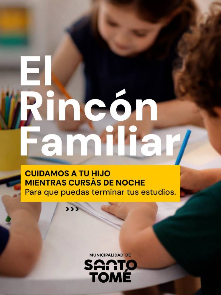 La Municipalidad amplía el alcance del Rincón Familiar y suma a estudiantes de nivel terciario