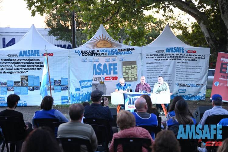Amsafe desplegó la carpa blanca en el dpto. Gral. San Martín
