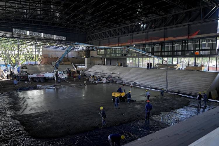 Pullaro recorrió junto a veedores de CAF las obras del legado deportivo que dejarán los Juegos Suramericanos en Rosario