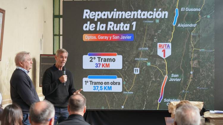 La provincia invierte en otro tramo clave de la Ruta 1: “Todos están mirando qué pasa en Santa Fe que hay obra pública”