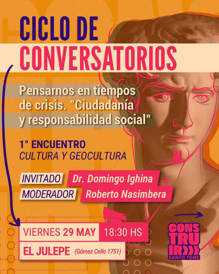 Realizarán el primer encuentro del ciclo de conversatorios "Pensarnos en tiempos de crisis"