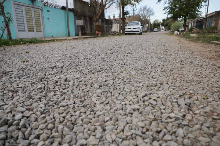 La Municipalidad finalizó las tareas de estabilizado pétreo en El Tránsito