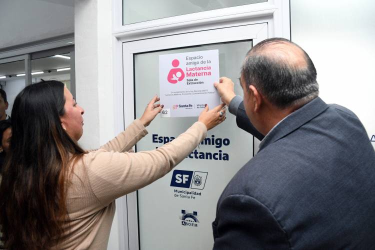 Con el apoyo de padrinos, la Municipalidad inauguró un espacio para promover la lactancia materna