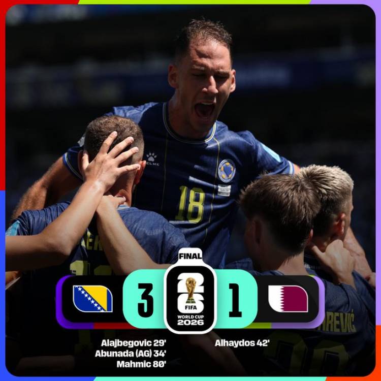 Bosnia y Herzegovina le ganó a Qatar y quedo líder en la tabla de los terceros del Mundial
