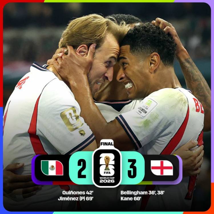 Inglaterra le ganó a México y se metió en cuartos de final del Mundial