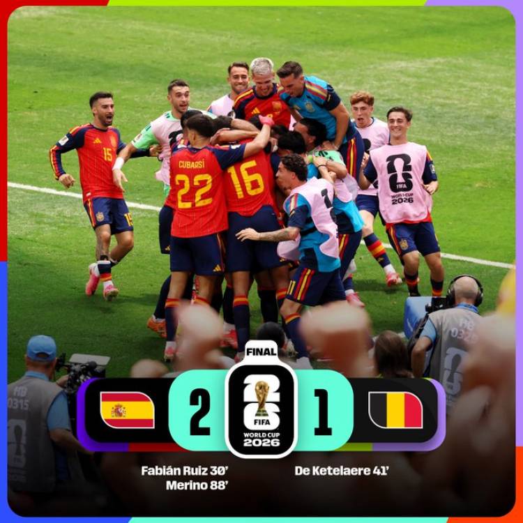 España le ganó a Bélgica y se metió en semifinales del Mundial 2026