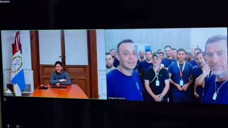 Pullaro destacó el trabajo de los bomberos santafesinos, tras concluir la misión en Venezuela