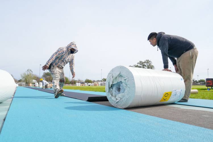 Juegos Suramericanos: avanzan las obras de la nueva pista de atletismo del CARD
