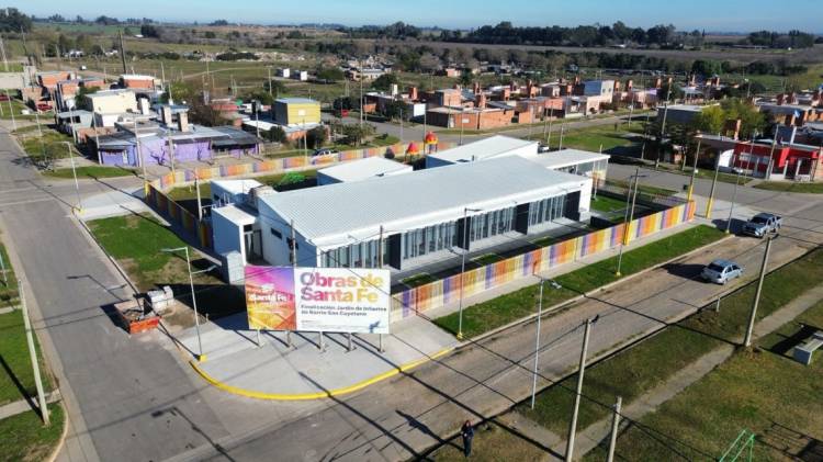 El Gobierno de Pullaro finalizó el nuevo Jardín de Infantes de barrio San Cayetano en Villa Constitución